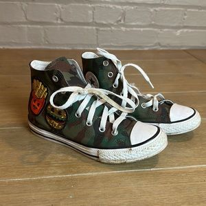 Camo High Top Converse All Star Sneakers Sz 2